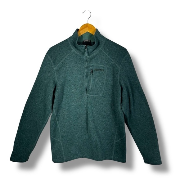 Marmot Drop Line 1/2 Zip Pullover Lightweight Jacket, Kelley Green, Size Large - Picture 3 of 14